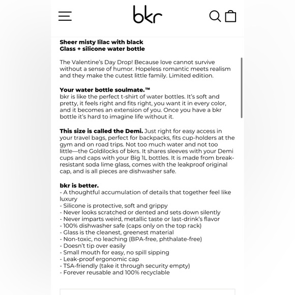 Bkr Don’t Be a D Demi Bottle 650ml in Foof - Picture 10 of 10